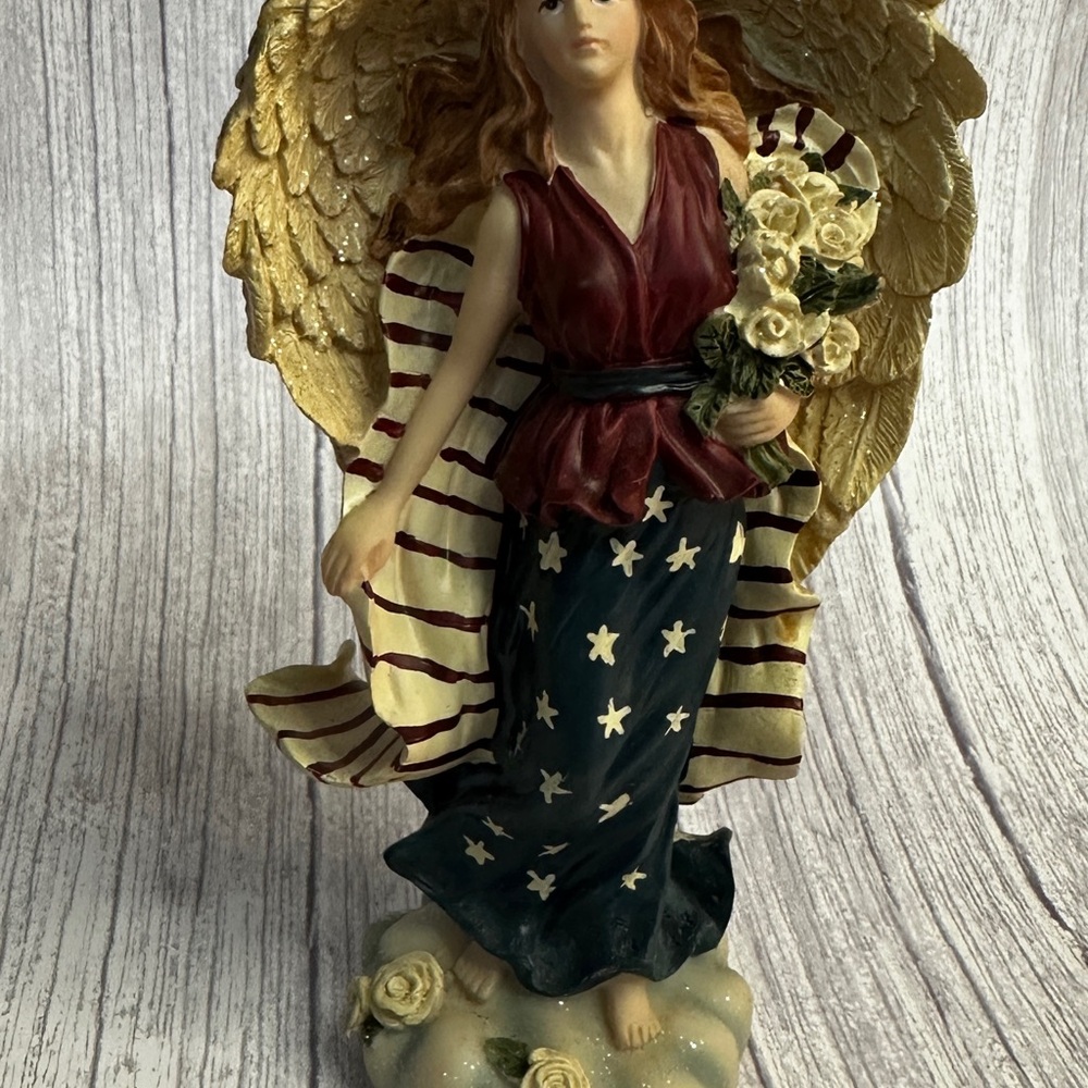 Elegant Angel Figurine with Flowers